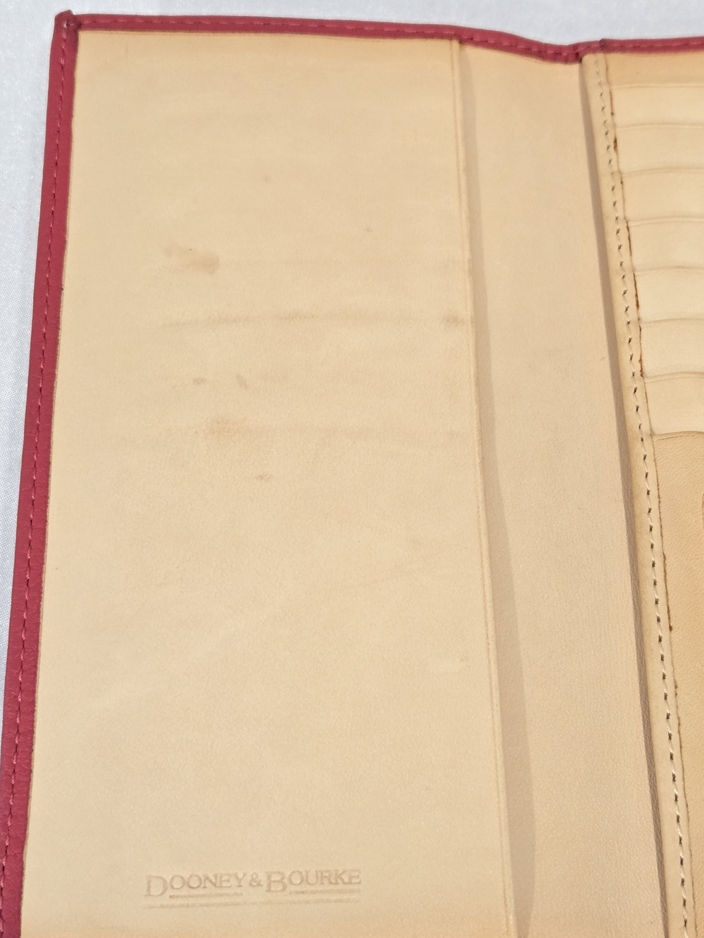 Dooney & Bourke Red Pebbled Leather Wallet With Box - Picture 13 of 16
